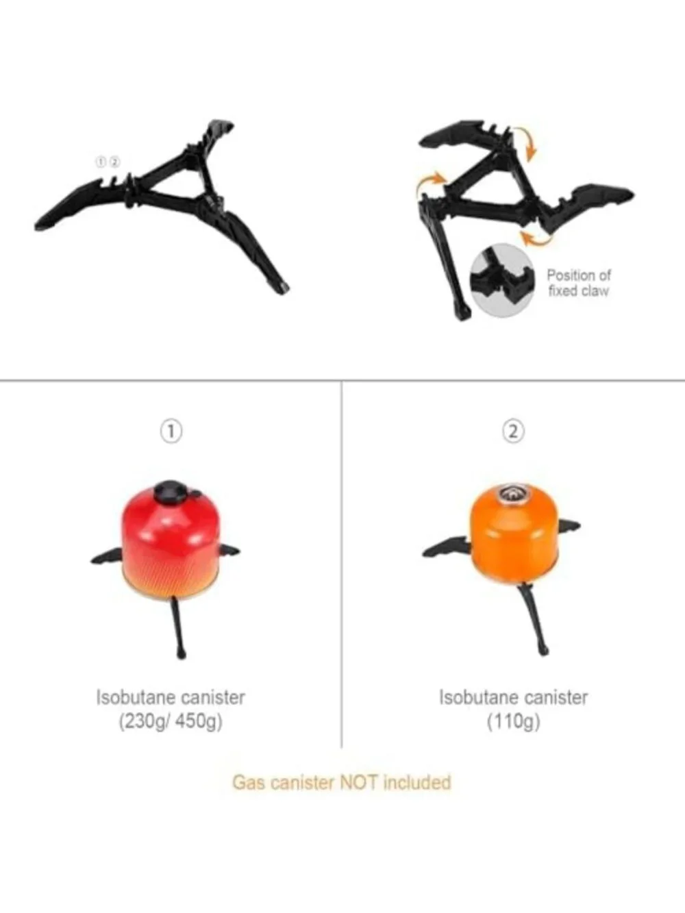Camping Cookware Set with Tripod, Stainless Steel Cup, Fork & Spoon for Hiking